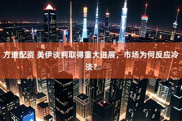 方道配资 美伊谈判取得重大进展，市场为何反应冷淡？